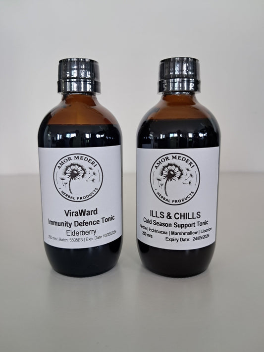 Elderyberry Syrup & Ills and Chills Cold Season Support Duo - Amor Mederi