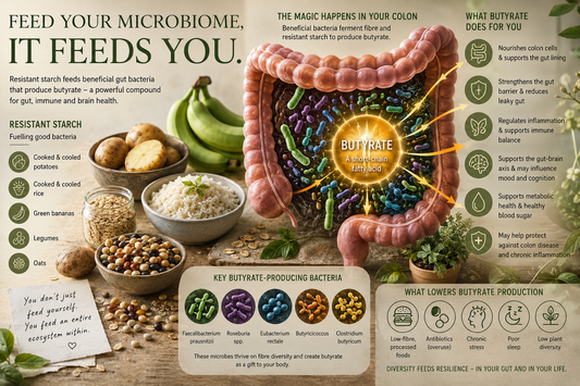 Feeding the Invisible Garden Within: Resistant Starch, Butyrate & the Inner Ecosystem.