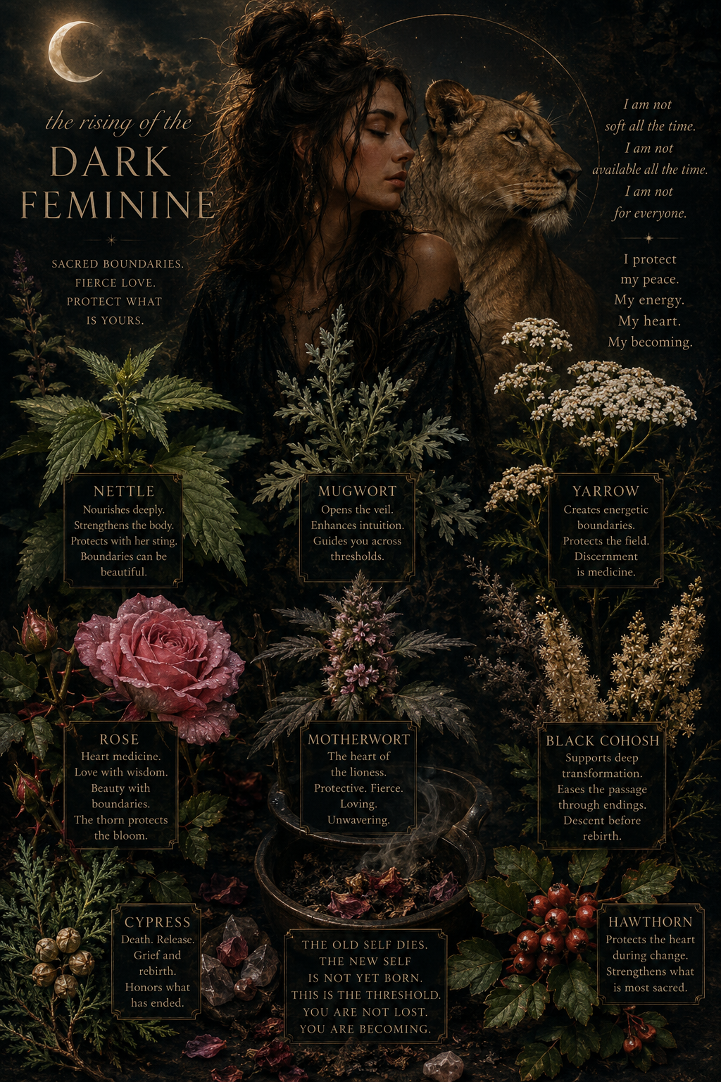 The Rising of the Dark Feminine: Herbs for Boundaries, Transformation & Becoming