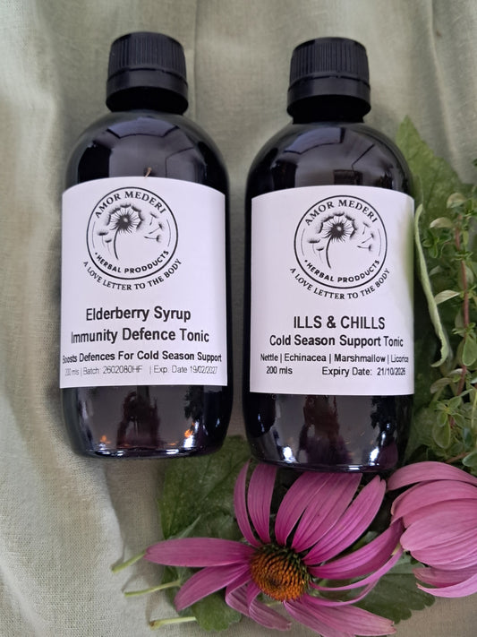 Elderyberry Syrup & Ills and Chills Cold Season Herbal Support Duo