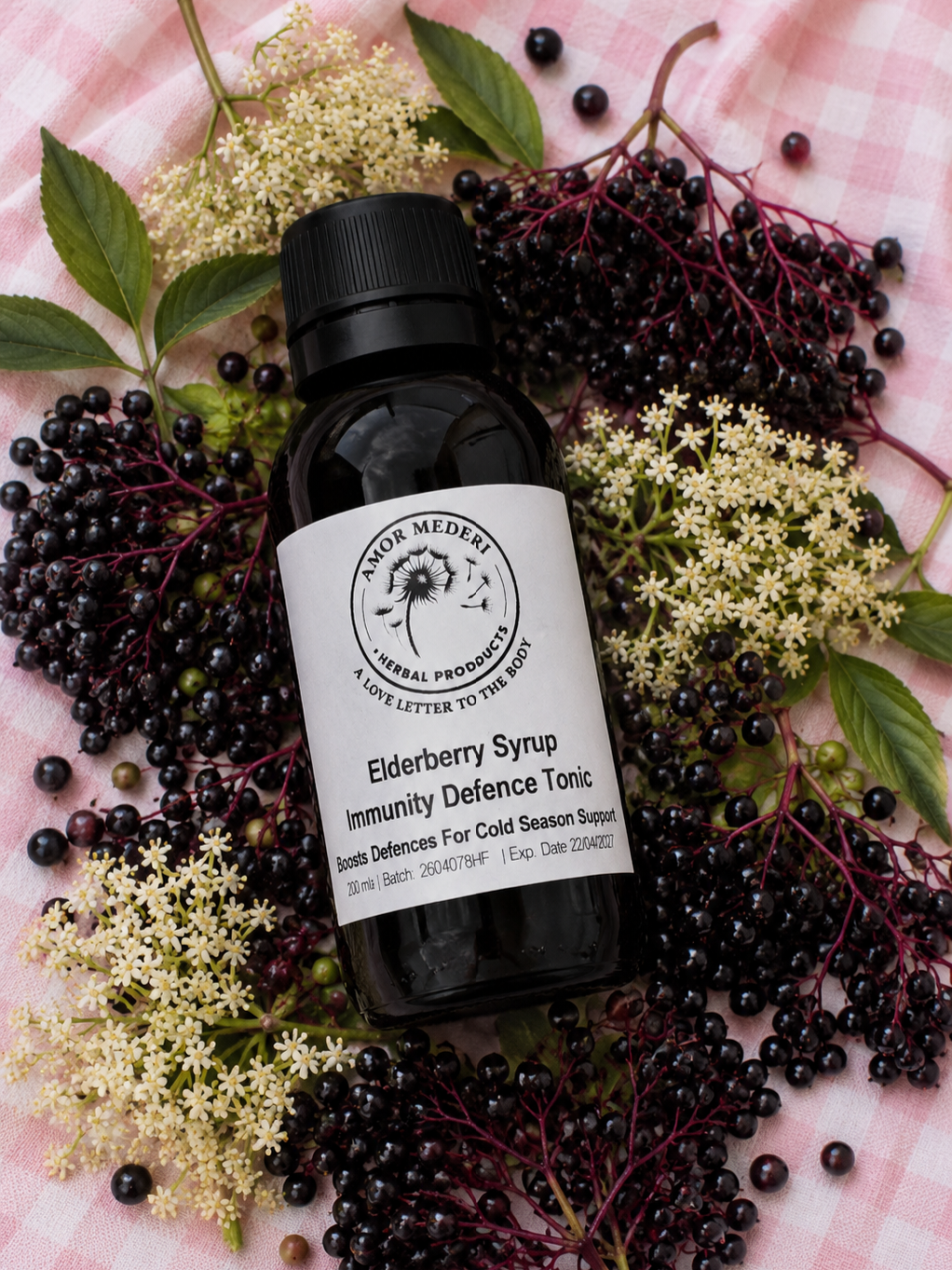 Elderberry Syrup. Herbal Immunity Defense Tonic Organic